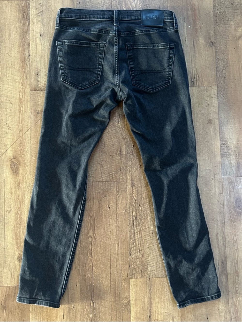 Hollister Black Distressed Skinny Jeans W30 L30 High Rise Stretch - Picture 12 of 15